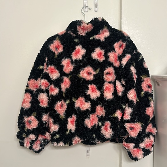 Sandy Liang x Target flower pullover quarter zip Sherpa NWT, size M - Picture 3 of 5